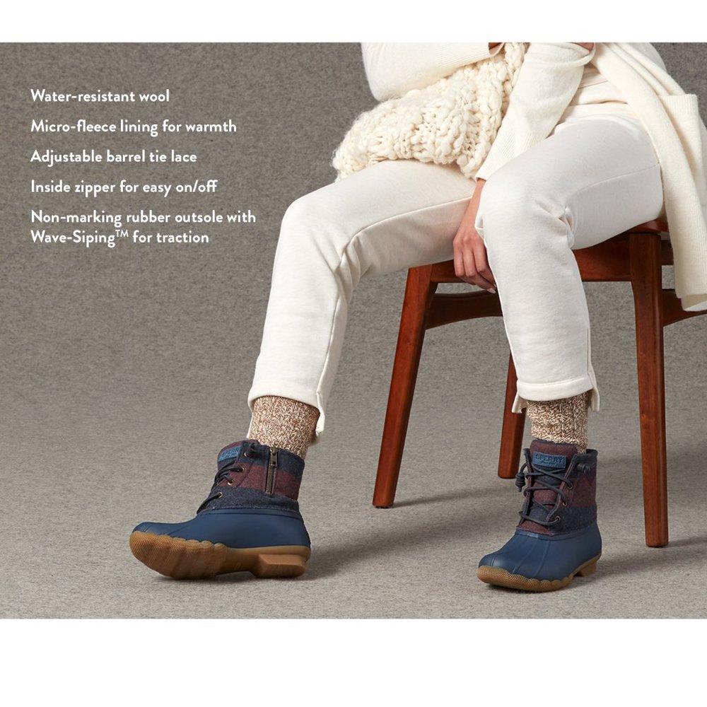 Sperry Women's Saltwater Varsity Stripe Booties - Picture 10 of 10